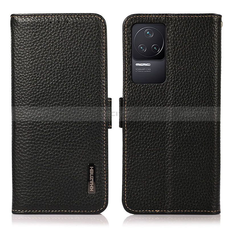 Funda de Cuero Cartera con Soporte Carcasa B03H para Xiaomi Redmi K50 Pro 5G Negro