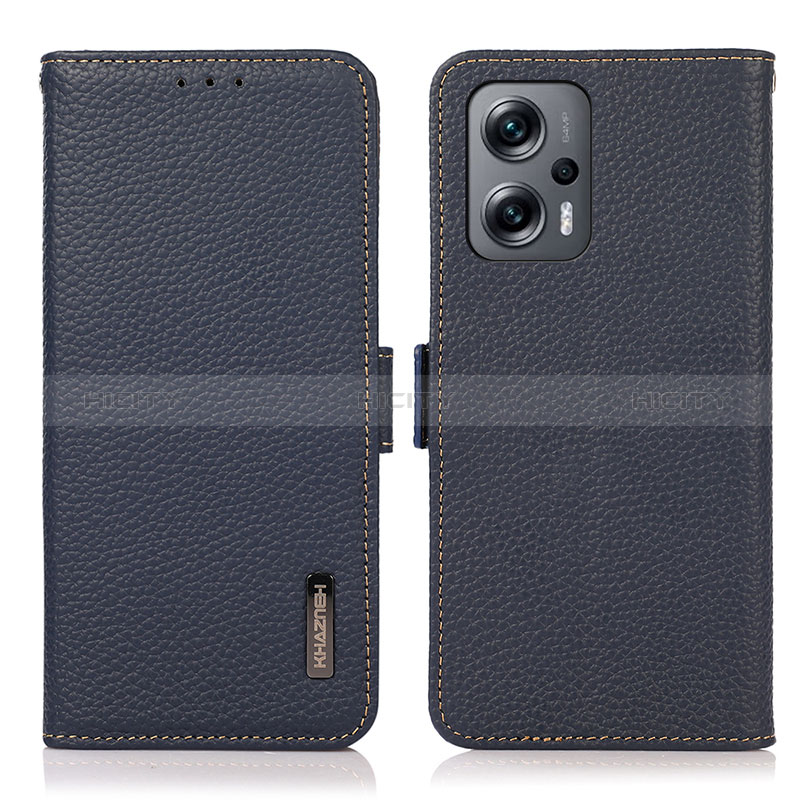 Funda de Cuero Cartera con Soporte Carcasa B03H para Xiaomi Redmi Note 11T Pro 5G Azul