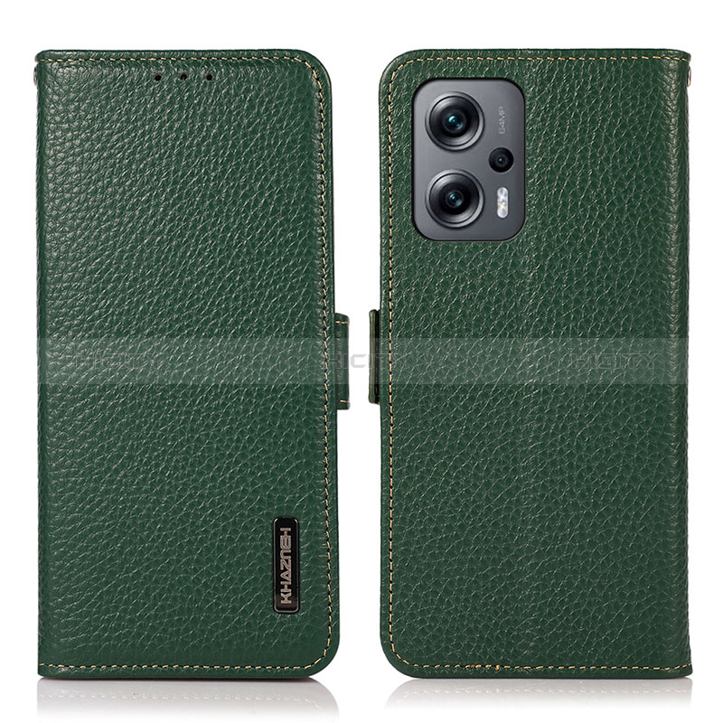 Funda de Cuero Cartera con Soporte Carcasa B03H para Xiaomi Redmi Note 11T Pro+ Plus 5G Verde