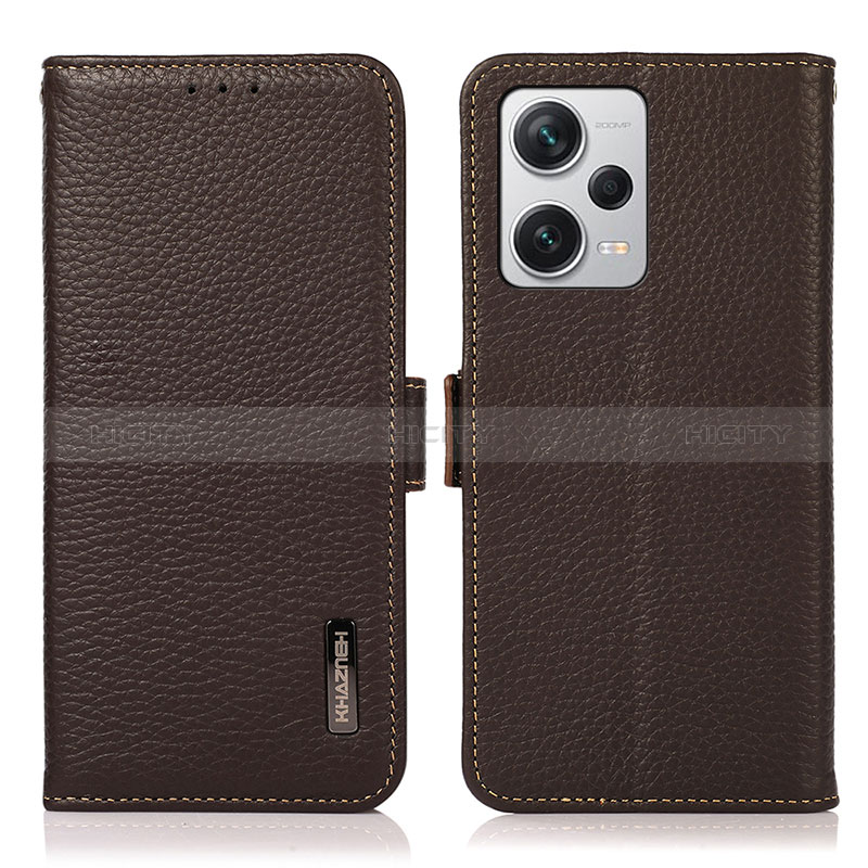 Funda de Cuero Cartera con Soporte Carcasa B03H para Xiaomi Redmi Note 12 Pro+ Plus 5G Marron