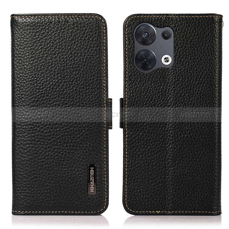 Funda de Cuero Cartera con Soporte Carcasa B03H para Xiaomi Redmi Note 13 Pro 5G Negro