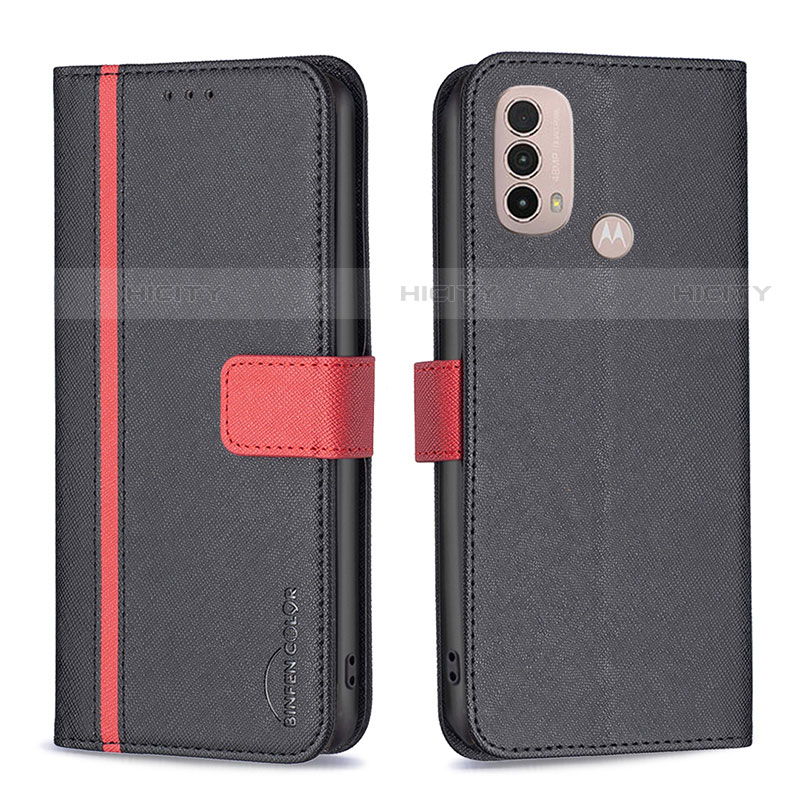 Funda de Cuero Cartera con Soporte Carcasa B04F para Motorola Moto E30