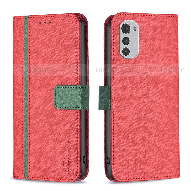 Funda de Cuero Cartera con Soporte Carcasa B04F para Motorola Moto E32s