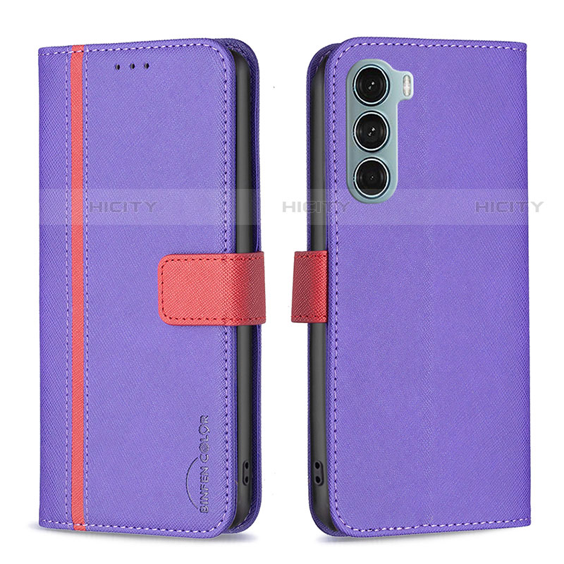 Funda de Cuero Cartera con Soporte Carcasa B04F para Motorola Moto G200 5G