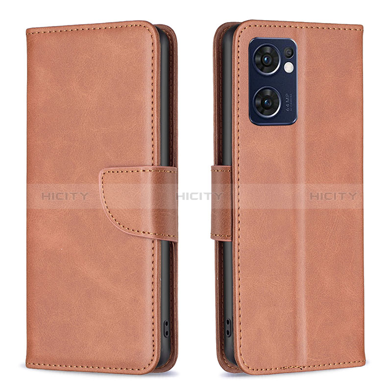 Funda de Cuero Cartera con Soporte Carcasa B04F para OnePlus Nord CE 2 5G Marron