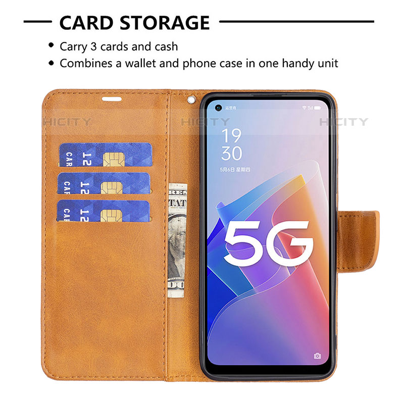 Funda de Cuero Cartera con Soporte Carcasa B04F para OnePlus Nord N20 5G