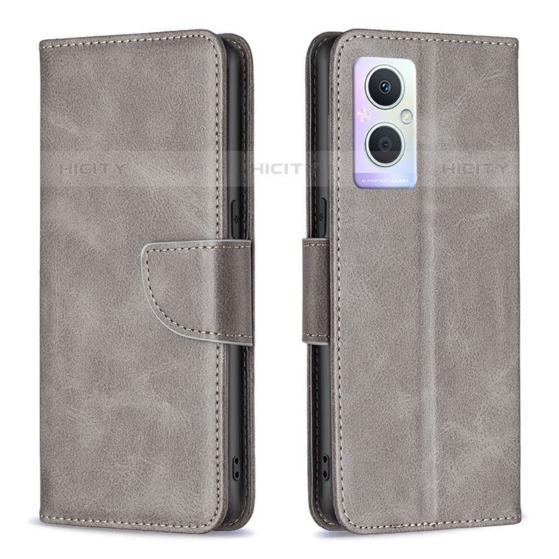 Funda de Cuero Cartera con Soporte Carcasa B04F para OnePlus Nord N20 5G Gris