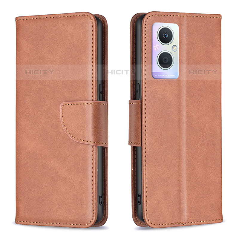 Funda de Cuero Cartera con Soporte Carcasa B04F para OnePlus Nord N20 5G Marron