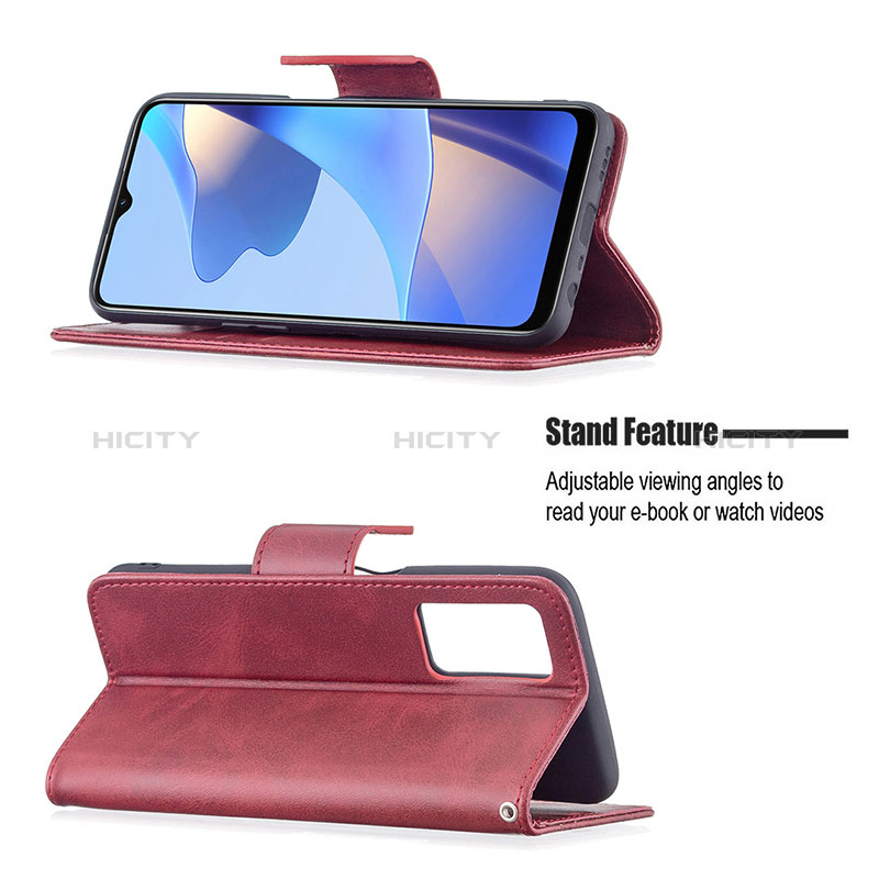 Funda de Cuero Cartera con Soporte Carcasa B04F para Oppo A16