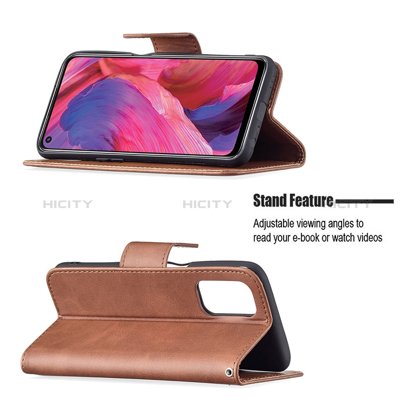 Funda de Cuero Cartera con Soporte Carcasa B04F para Oppo A54 5G