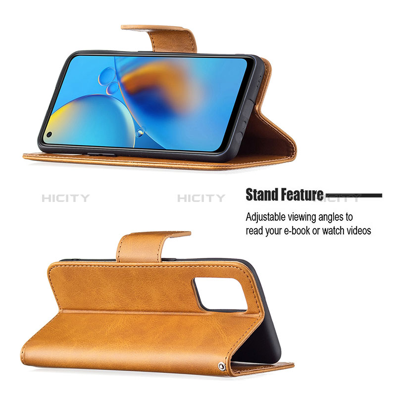 Funda de Cuero Cartera con Soporte Carcasa B04F para Oppo A95 4G