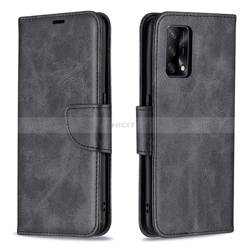 Funda de Cuero Cartera con Soporte Carcasa B04F para Oppo A95 4G Negro