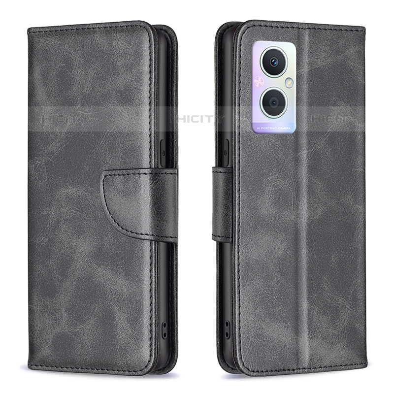 Funda de Cuero Cartera con Soporte Carcasa B04F para Oppo F21 Pro 5G Negro