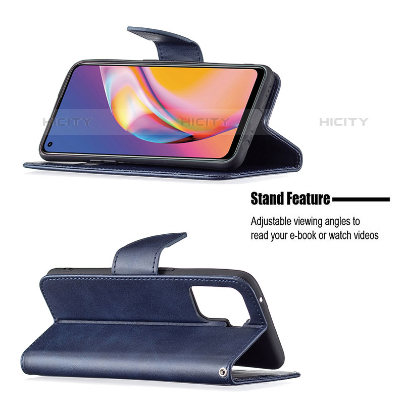 Funda de Cuero Cartera con Soporte Carcasa B04F para Oppo Reno5 Lite