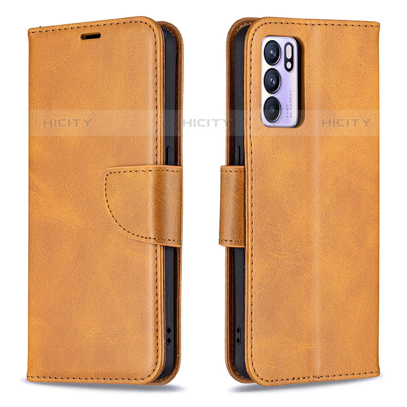 Funda de Cuero Cartera con Soporte Carcasa B04F para Oppo Reno6 5G