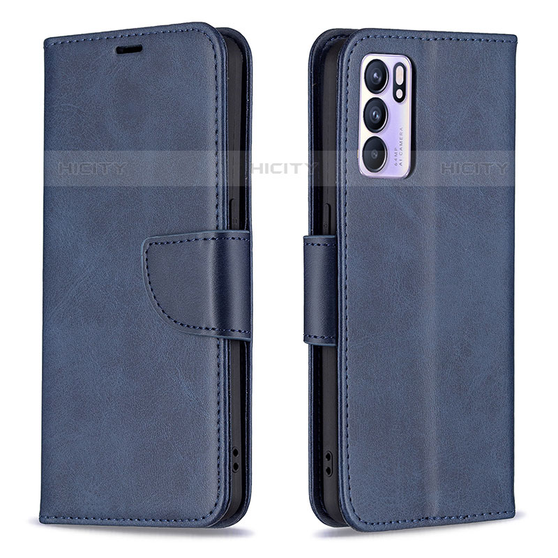 Funda de Cuero Cartera con Soporte Carcasa B04F para Oppo Reno6 5G