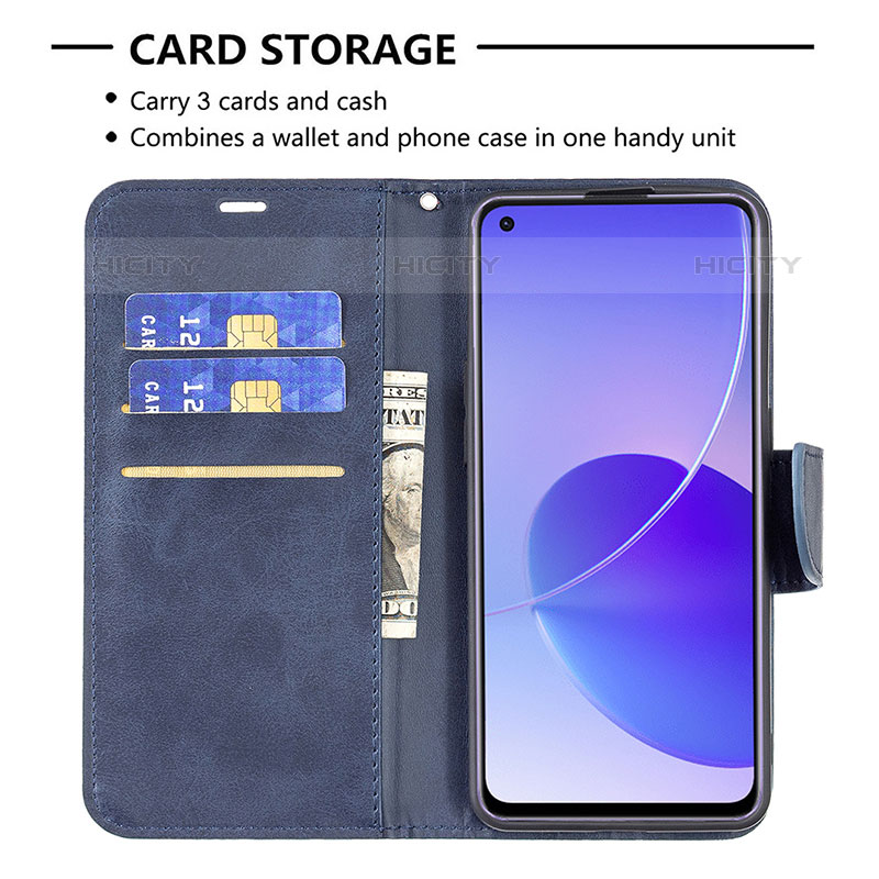 Funda de Cuero Cartera con Soporte Carcasa B04F para Oppo Reno6 5G