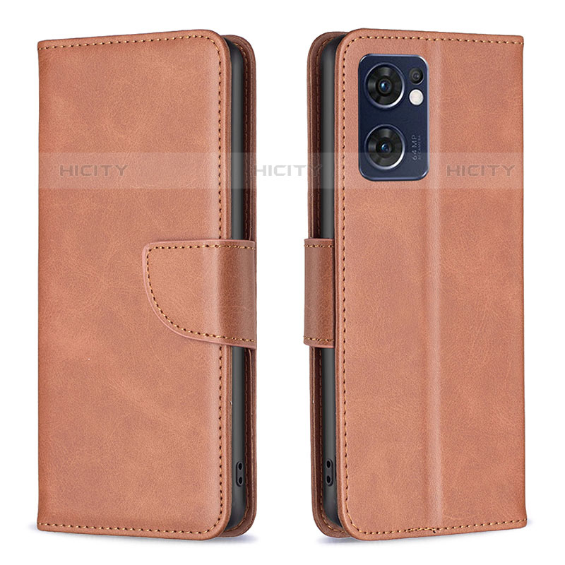 Funda de Cuero Cartera con Soporte Carcasa B04F para Oppo Reno7 5G