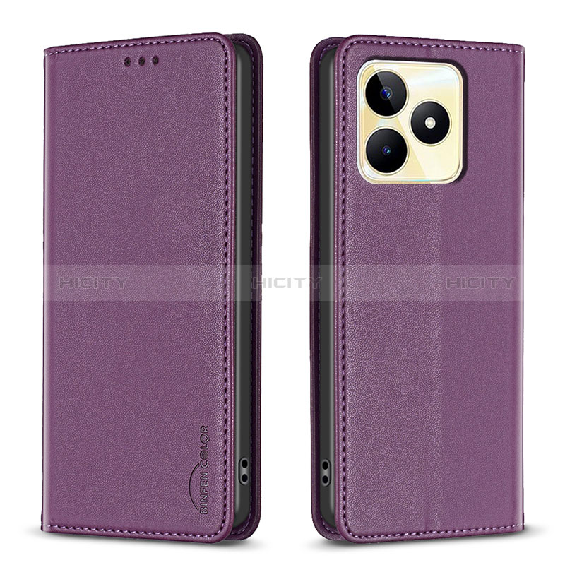 Funda de Cuero Cartera con Soporte Carcasa B04F para Realme C51