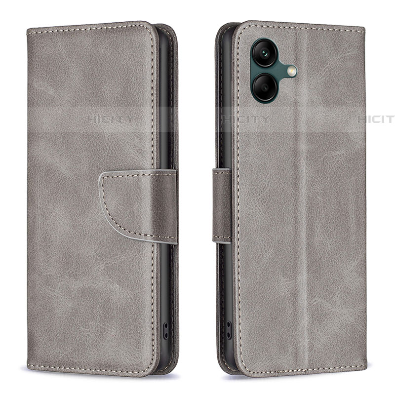 Funda de Cuero Cartera con Soporte Carcasa B04F para Samsung Galaxy A04E Gris