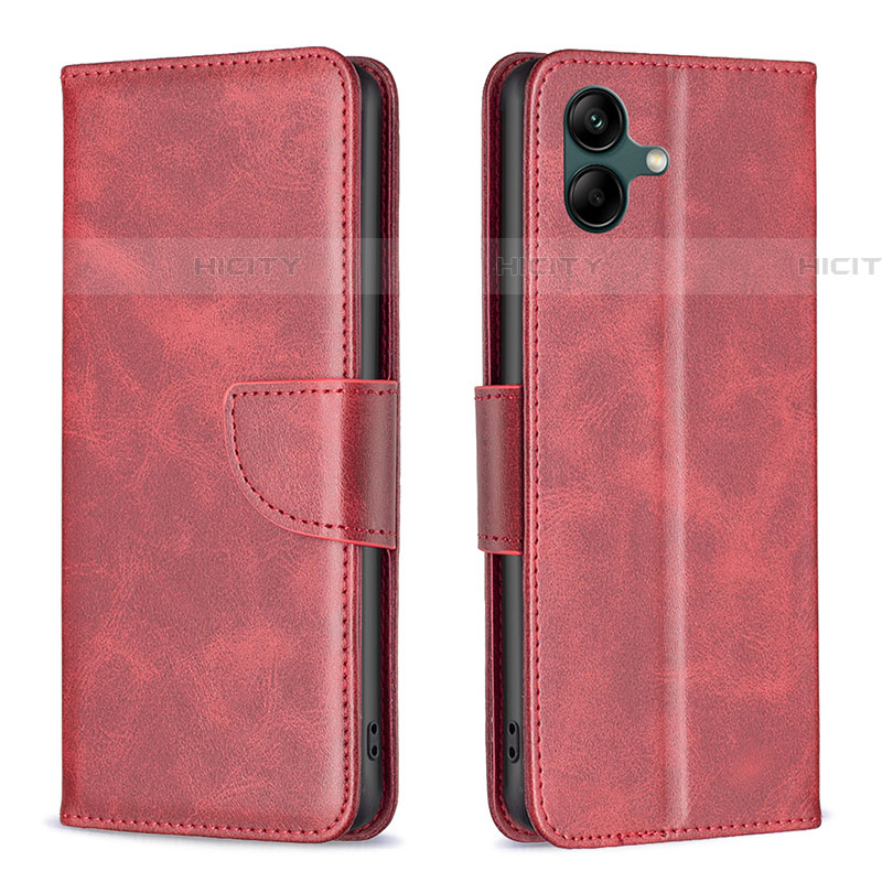 Funda de Cuero Cartera con Soporte Carcasa B04F para Samsung Galaxy A04E Rojo