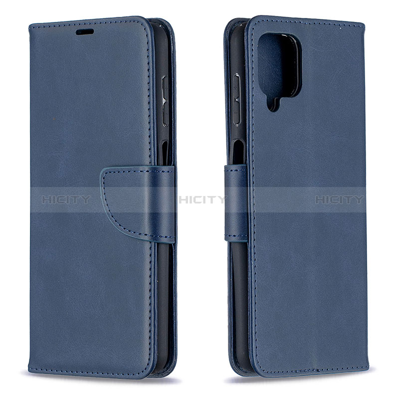 Funda de Cuero Cartera con Soporte Carcasa B04F para Samsung Galaxy A12 5G Azul