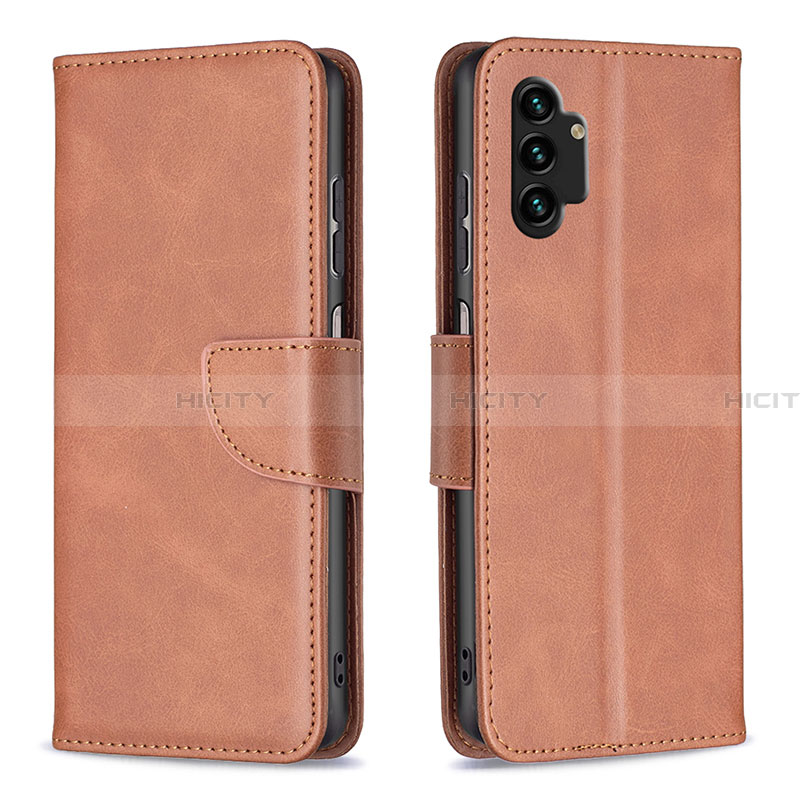 Funda de Cuero Cartera con Soporte Carcasa B04F para Samsung Galaxy A13 4G Marron