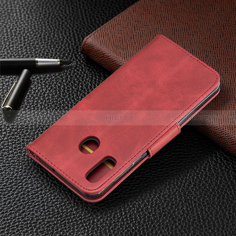 Funda de Cuero Cartera con Soporte Carcasa B04F para Samsung Galaxy A20