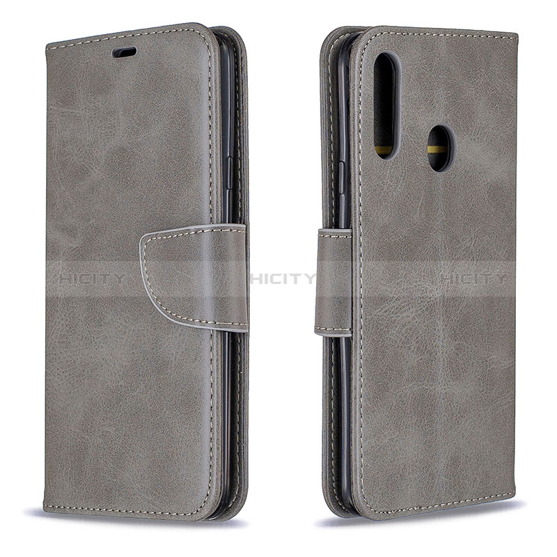 Funda de Cuero Cartera con Soporte Carcasa B04F para Samsung Galaxy A20s Gris