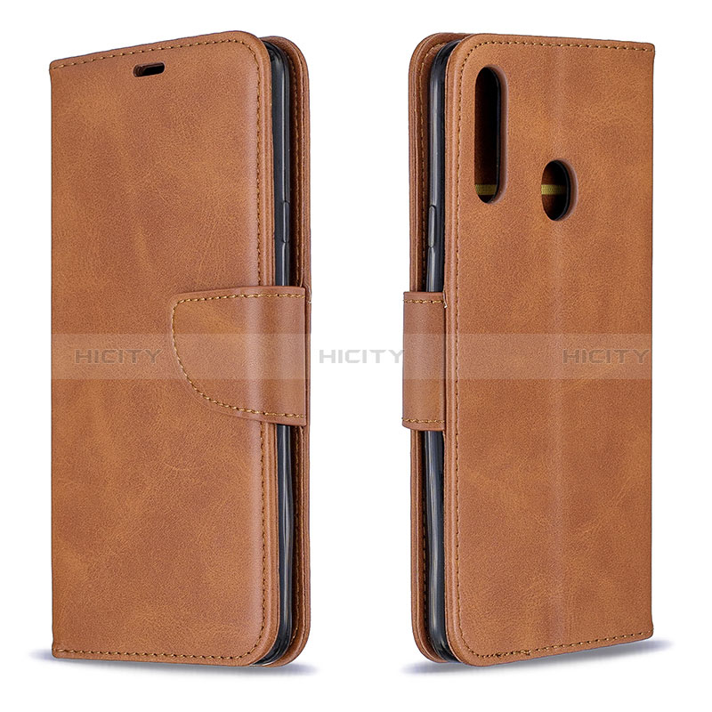 Funda de Cuero Cartera con Soporte Carcasa B04F para Samsung Galaxy A20s Marron