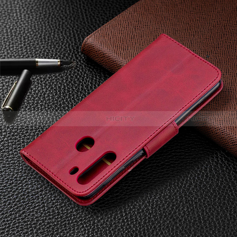 Funda de Cuero Cartera con Soporte Carcasa B04F para Samsung Galaxy A21