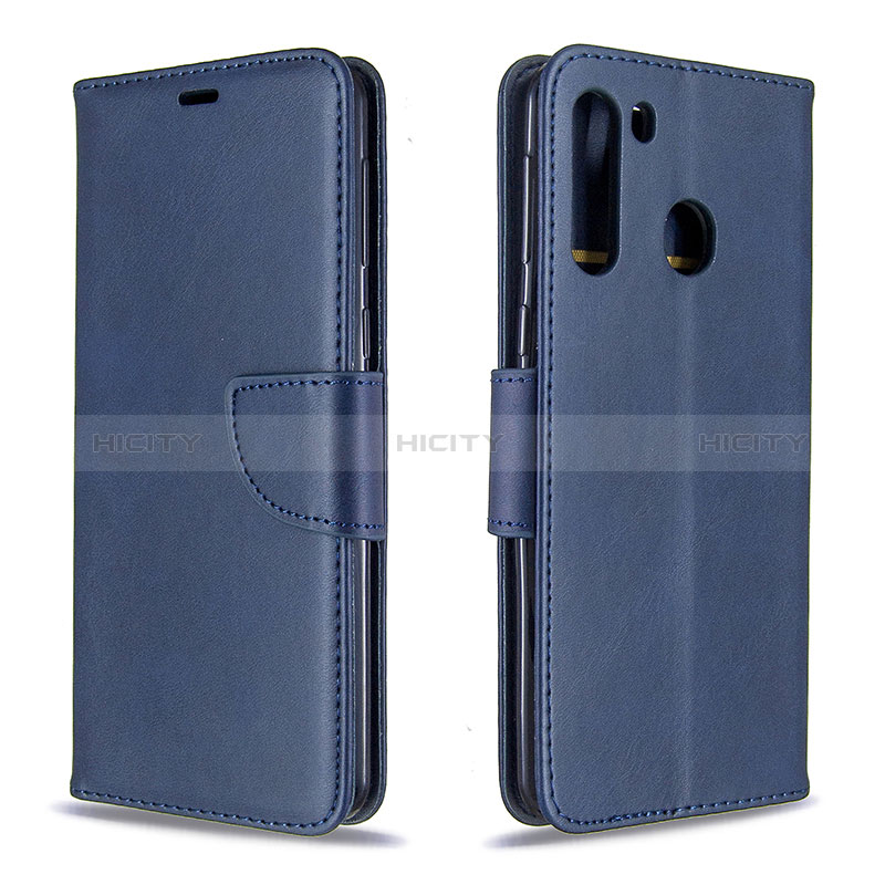 Funda de Cuero Cartera con Soporte Carcasa B04F para Samsung Galaxy A21