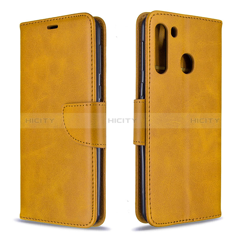 Funda de Cuero Cartera con Soporte Carcasa B04F para Samsung Galaxy A21