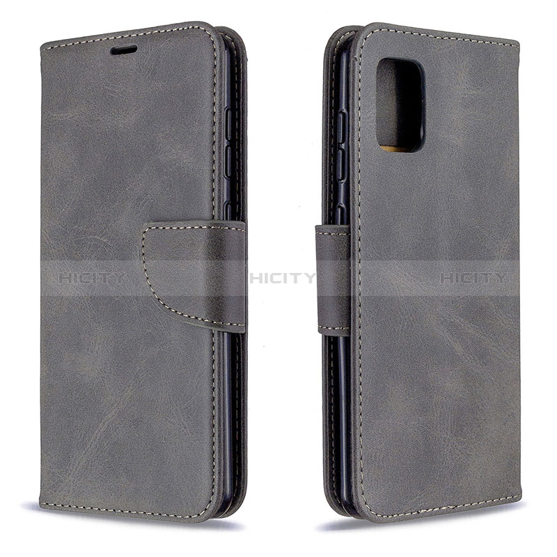 Funda de Cuero Cartera con Soporte Carcasa B04F para Samsung Galaxy A31 Gris