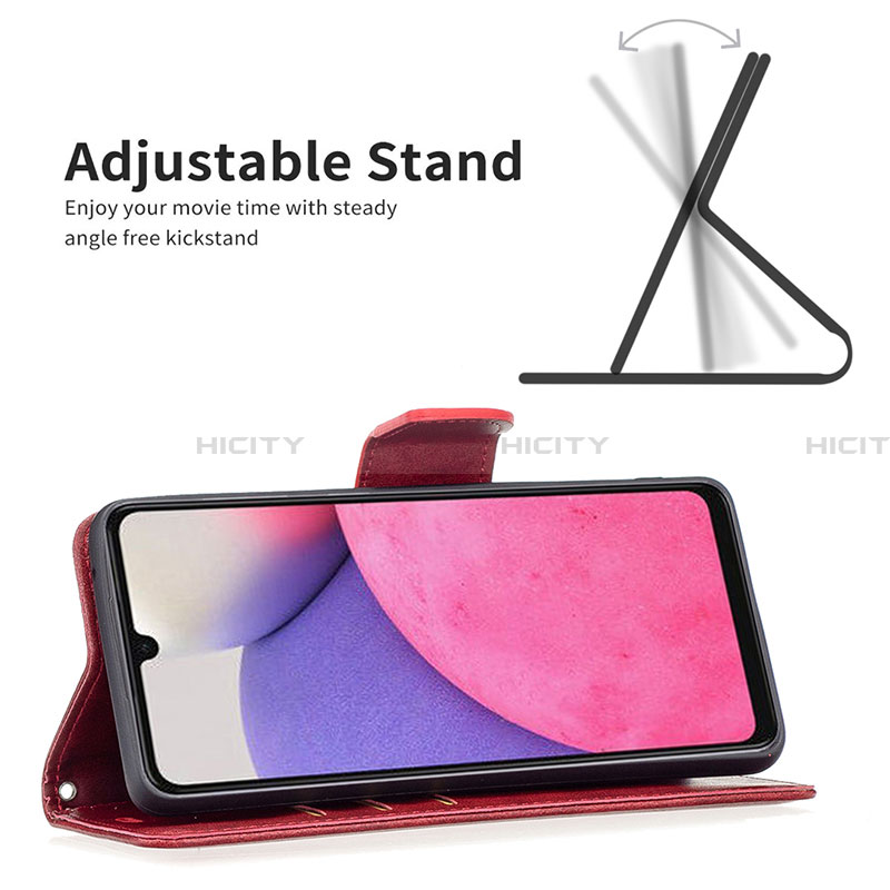 Funda de Cuero Cartera con Soporte Carcasa B04F para Samsung Galaxy A33 5G