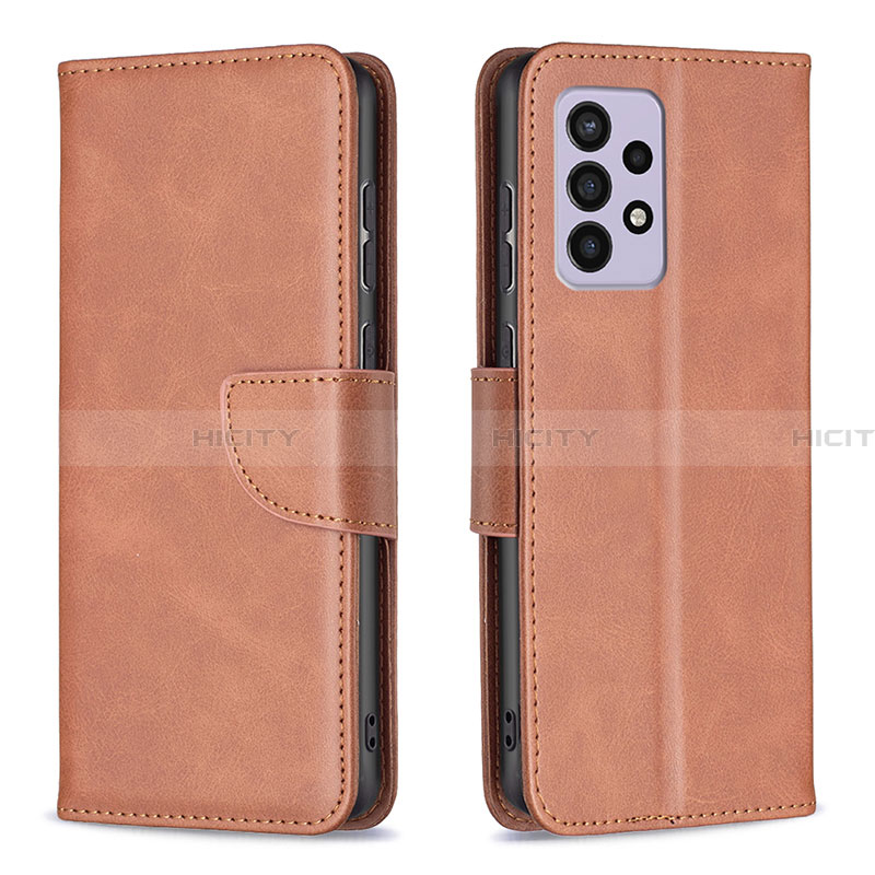 Funda de Cuero Cartera con Soporte Carcasa B04F para Samsung Galaxy A33 5G Marron