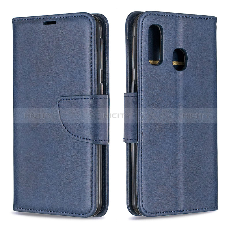 Funda de Cuero Cartera con Soporte Carcasa B04F para Samsung Galaxy A40 Azul