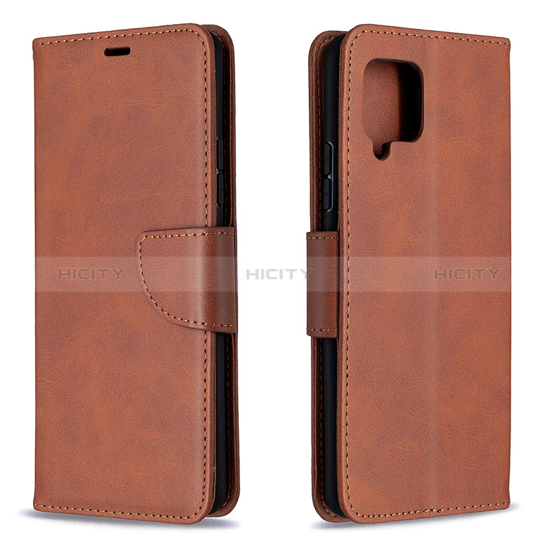 Funda de Cuero Cartera con Soporte Carcasa B04F para Samsung Galaxy A42 5G Marron