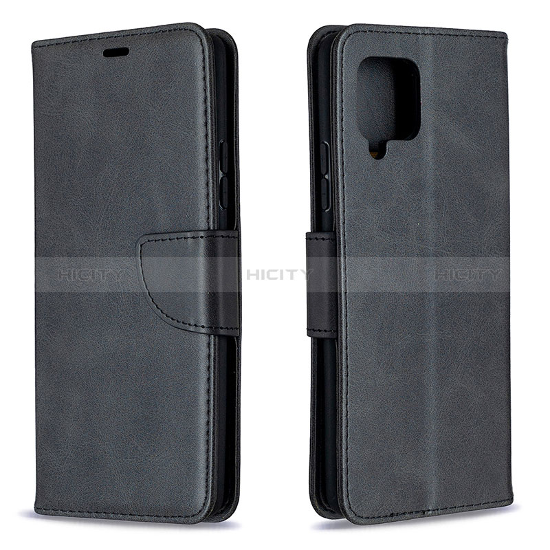 Funda de Cuero Cartera con Soporte Carcasa B04F para Samsung Galaxy A42 5G Negro