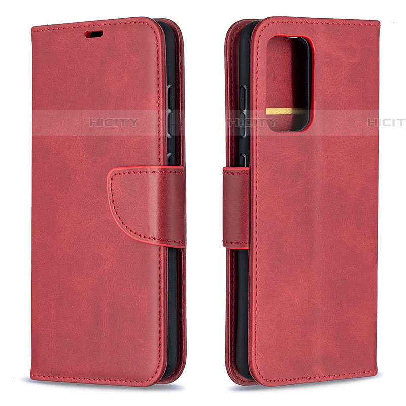 Funda de Cuero Cartera con Soporte Carcasa B04F para Samsung Galaxy A52 4G Rojo