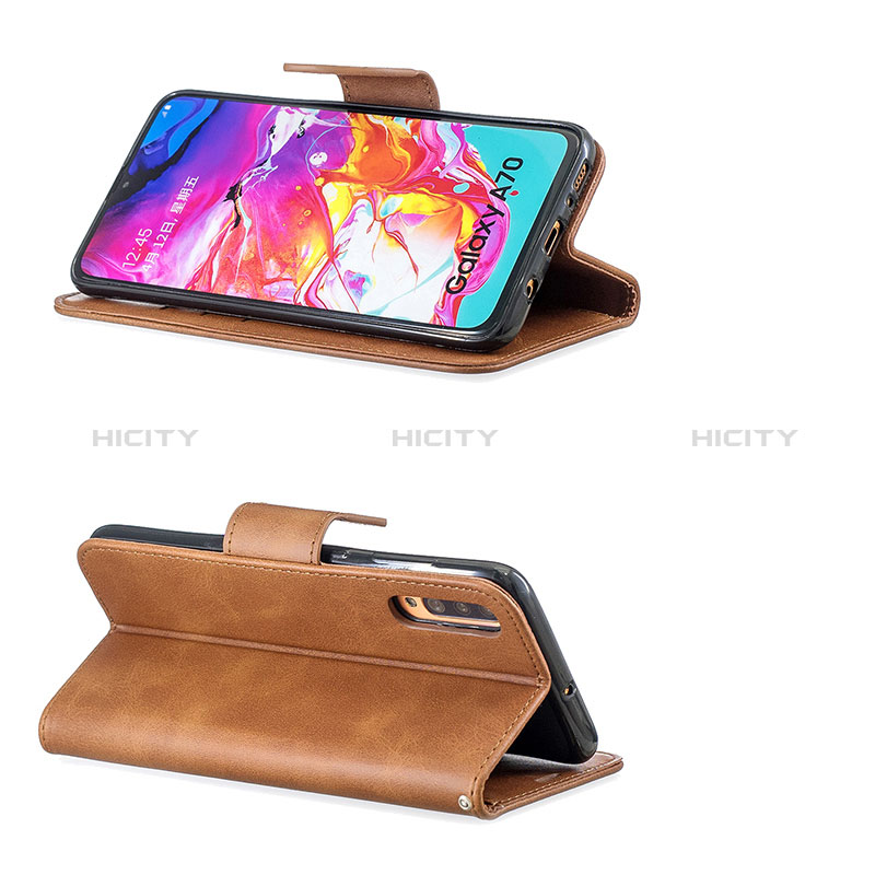 Funda de Cuero Cartera con Soporte Carcasa B04F para Samsung Galaxy A70