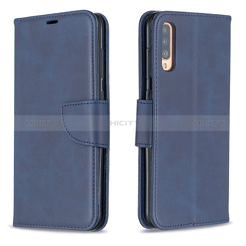 Funda de Cuero Cartera con Soporte Carcasa B04F para Samsung Galaxy A70 Azul