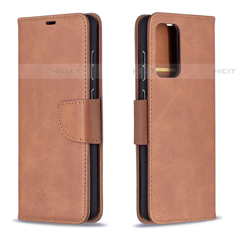 Funda de Cuero Cartera con Soporte Carcasa B04F para Samsung Galaxy A72 4G Marron