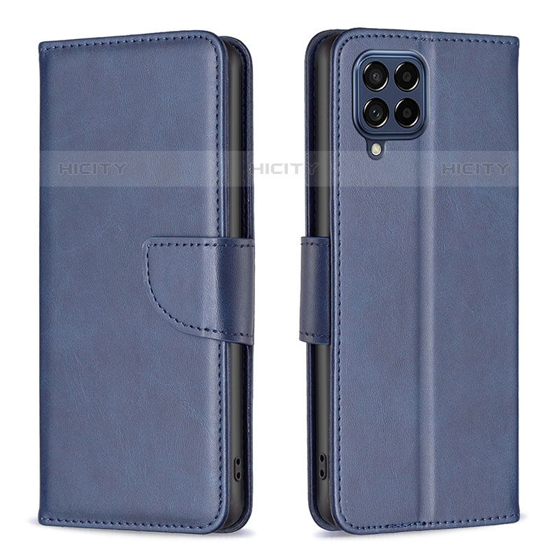 Funda de Cuero Cartera con Soporte Carcasa B04F para Samsung Galaxy M53 5G Azul