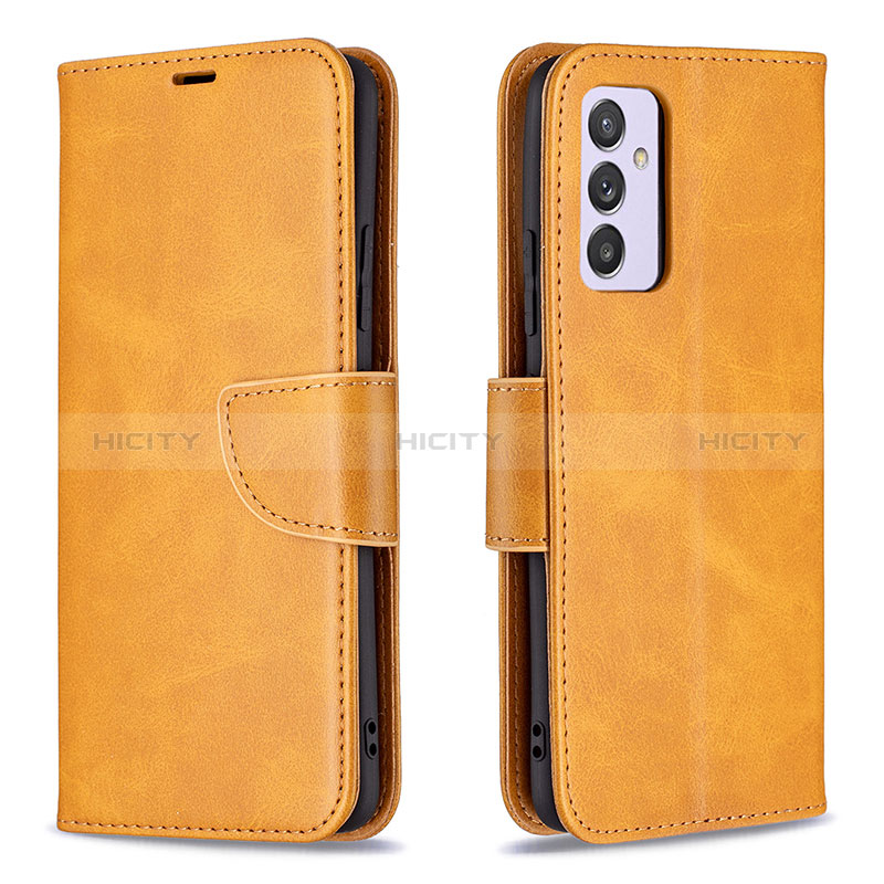 Funda de Cuero Cartera con Soporte Carcasa B04F para Samsung Galaxy Quantum2 5G Marron Claro