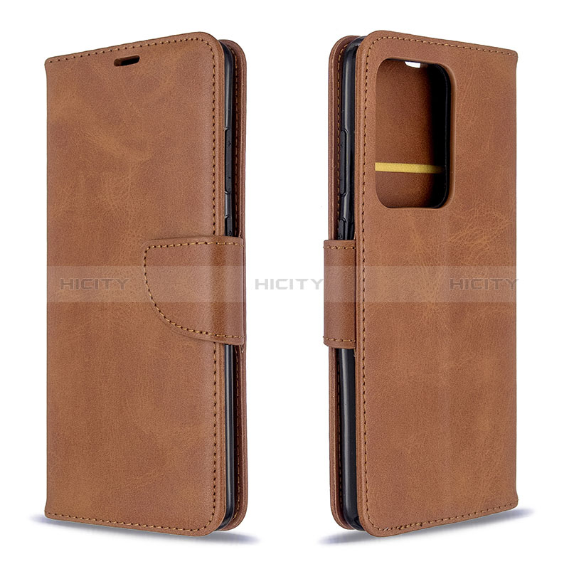 Funda de Cuero Cartera con Soporte Carcasa B04F para Samsung Galaxy S20 Plus 5G Marron