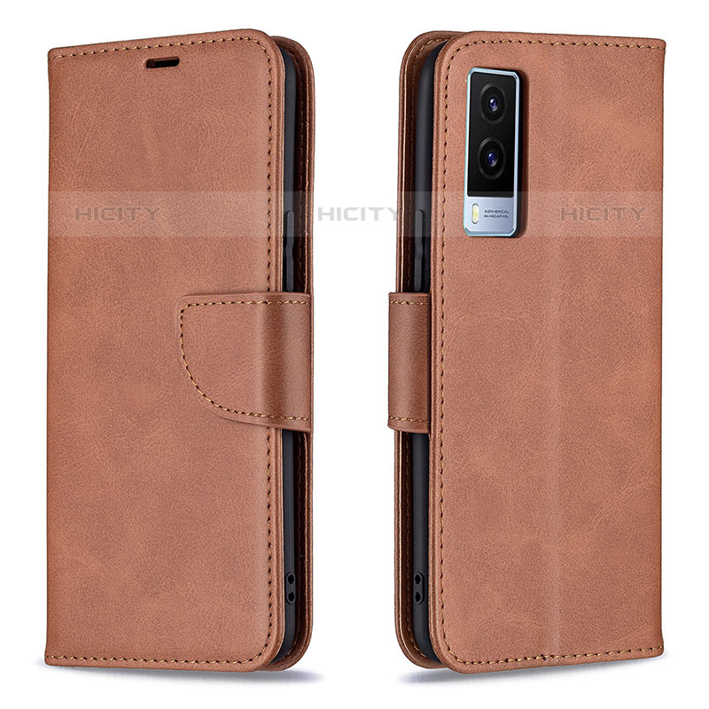 Funda de Cuero Cartera con Soporte Carcasa B04F para Vivo V21e 5G