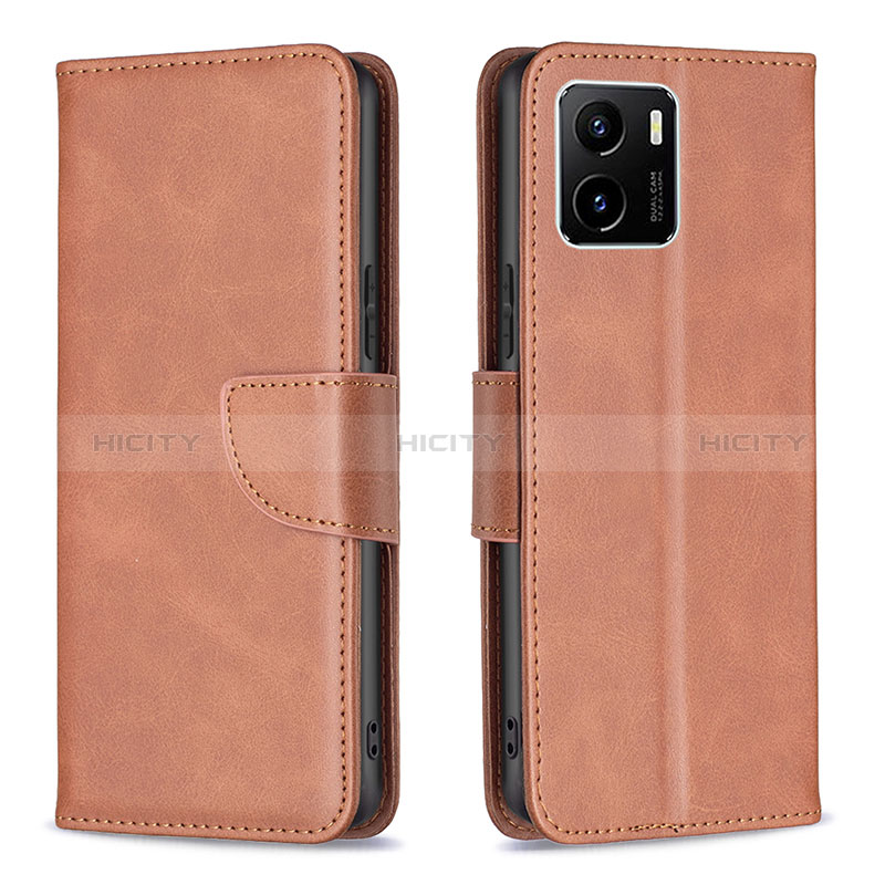 Funda de Cuero Cartera con Soporte Carcasa B04F para Vivo Y01 Marron