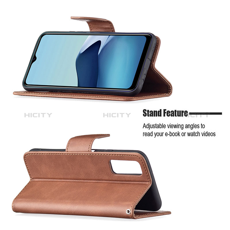 Funda de Cuero Cartera con Soporte Carcasa B04F para Vivo Y20T