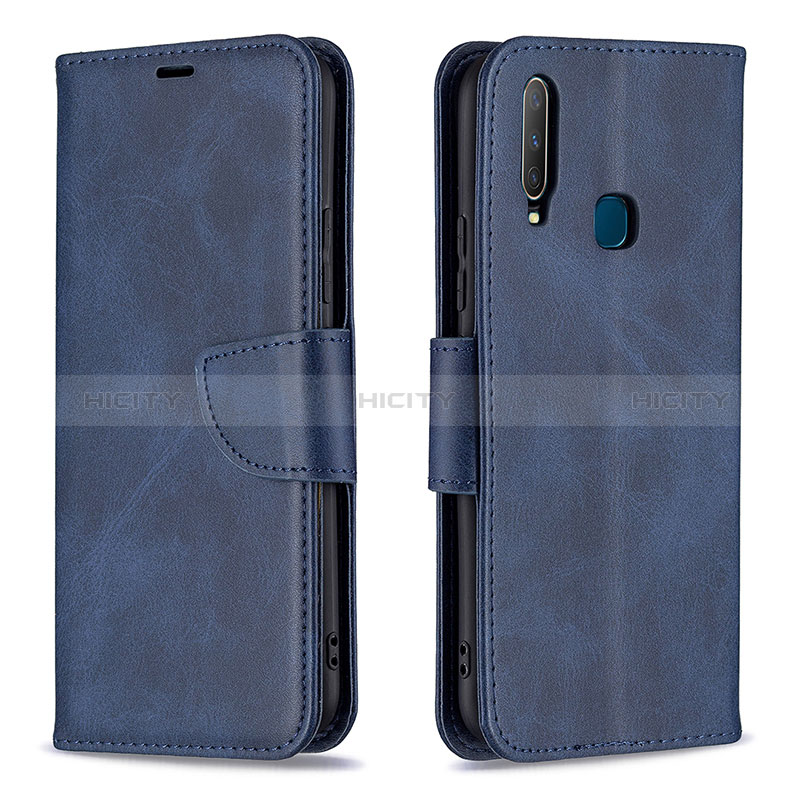 Funda de Cuero Cartera con Soporte Carcasa B04F para Vivo Y3s Azul